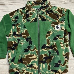 Mini Rodini Green and Brown Camouflage Jacket